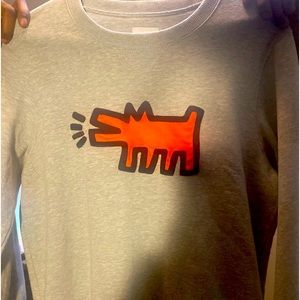 Gray coach knit sweater